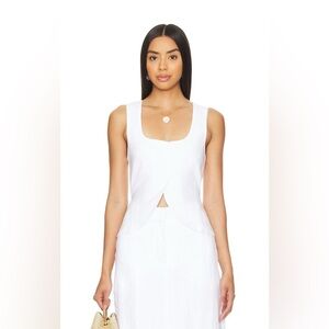 Faithfull The Brand Stanze Linen Vest in White – Size XXL – NWT